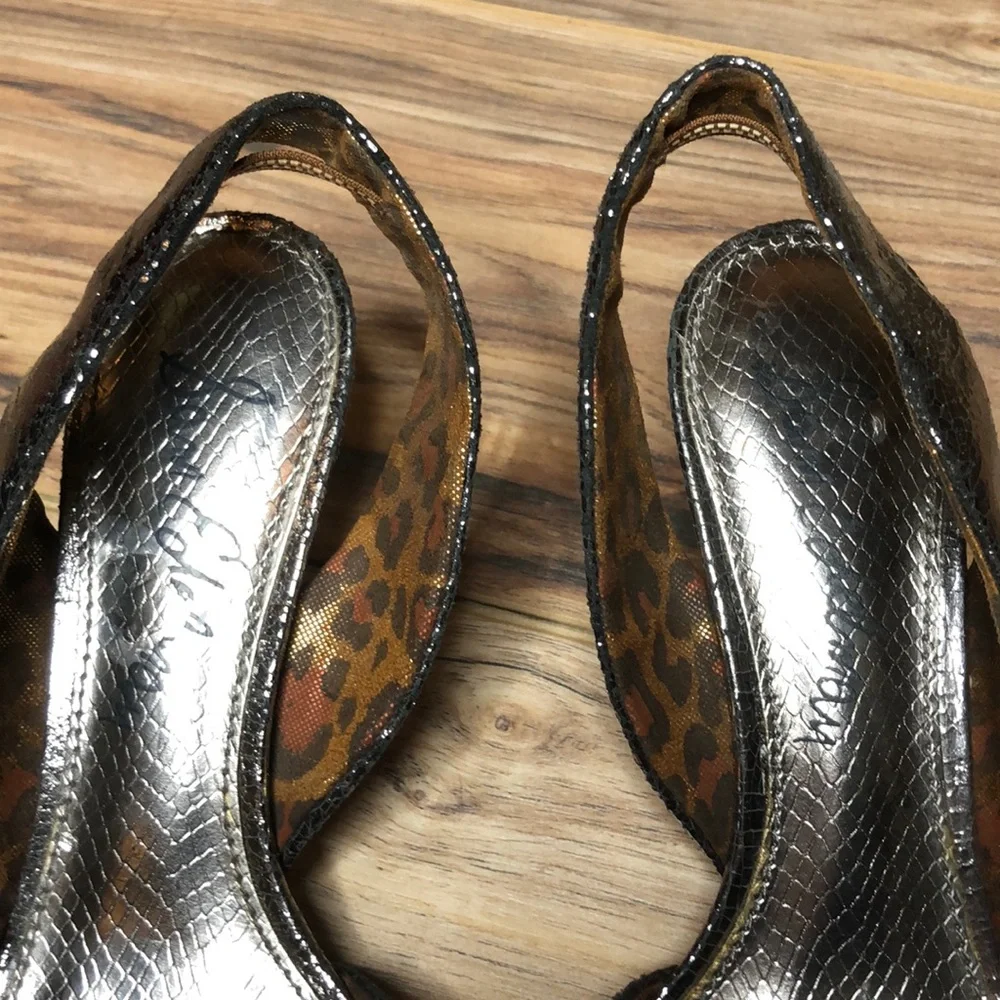 Sam Edelman Nova metallic kitten heel 8M - Picture 2 of 8
